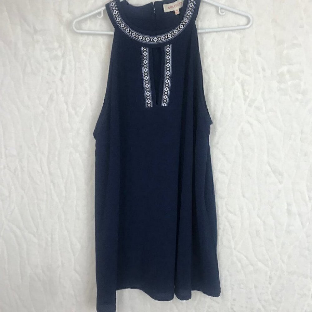 NAVY  Blue Sleeveless Tank Top Size M